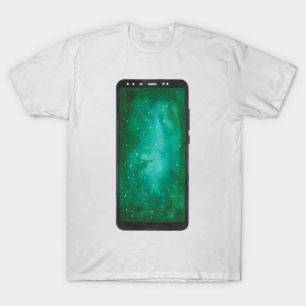 Galaxy phone T-Shirt by RosanneCreates
